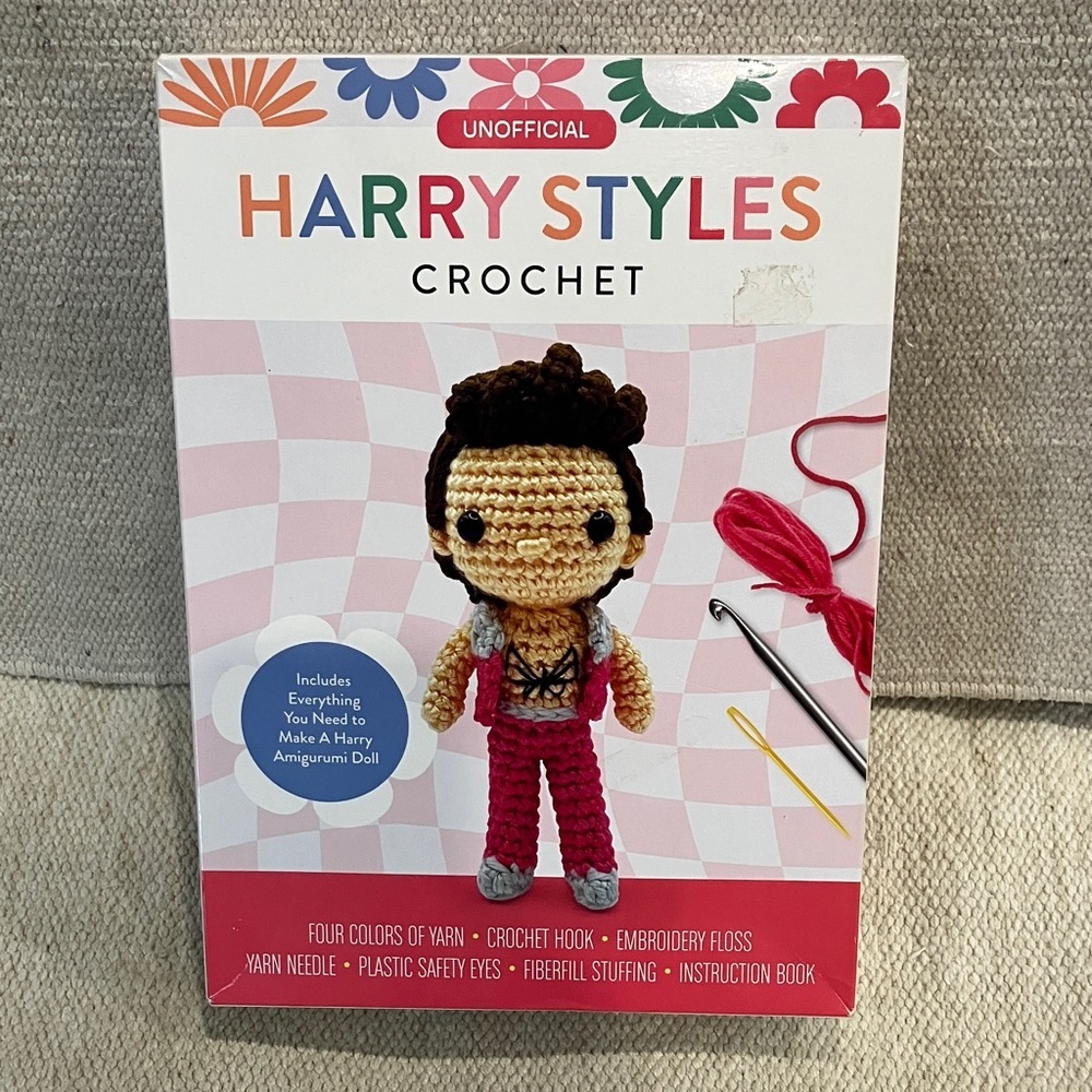 Harry Styles unofficial Crochet Kit -  open box - complete but opened